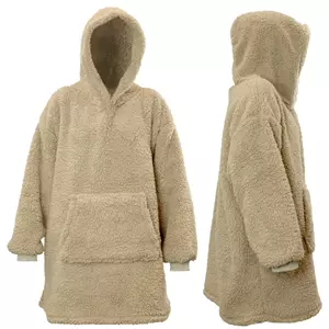 Luville Oversized teddy hoodie chateau grijs