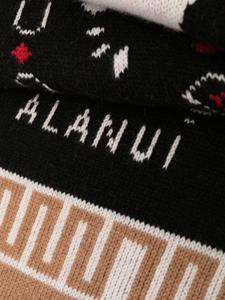 Alanui Deken met jacquard - Zwart