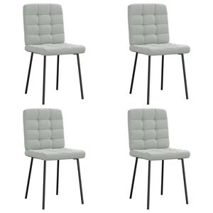 VidaXL Eetkamerstoelen 4 st fluweel lichtgrijs