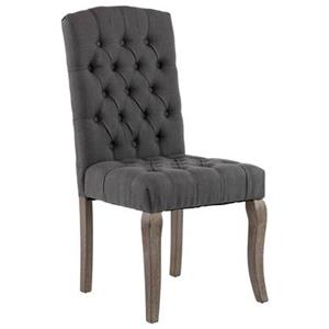 VidaXL Eetkamerstoelen 2 st linnen-look stof grijs