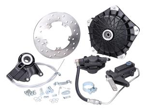 Grimeca Scheibenbremse-Set  Classic NT Stumpf d=16mm zwart Netz-Muster teilhydraulisch voor Vespa P80-150X, ℃P200E, ℃PX80-150E