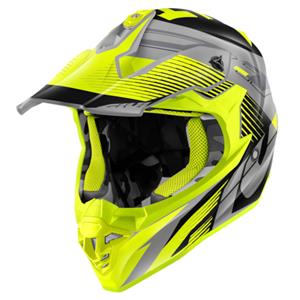 60.1 Fresh Mat, Motocrosshelm, Zwart-Geel