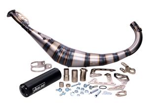 Yasuni Uitlaat  R2 zwart voor Offroad, SM, Minarelli AM, Derbi D50B0, EBE