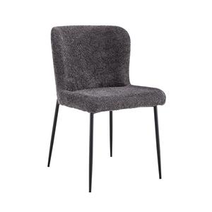 Huisenthuis.nl Stoel Jolie Bouclé Donkergrijs - Set van 2