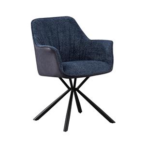 Huisenthuis.nl Armstoel Jan Bouclé Blauw - Set van 2