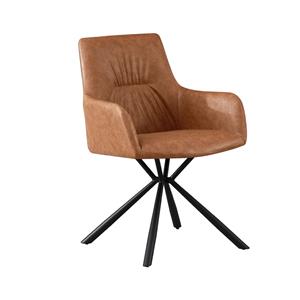 Huisenthuis.nl Armstoel Kees Cognac - Set van 2