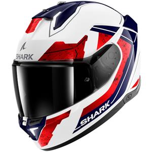 Skwal i3 Rhad, Integraalhelm, Wit-Chroom-Rood WUR