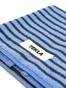TEKLA Gestreepte handdoek - Blauw