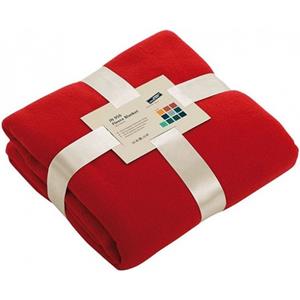 James & Nicholson Fleece deken/plaid rood 130 x 170 cm -