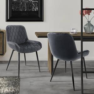 ML-Design Set van 2 eetkamerstoelen Remy velvet | 