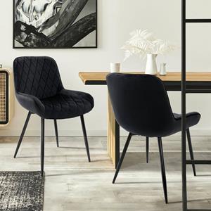 ML-Design Set van 2 eetkamerstoelen Remy velvet | 