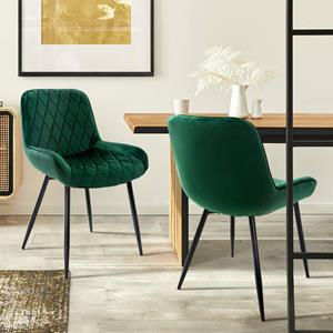 ML-Design Set van 2 eetkamerstoelen Remy velvet | 