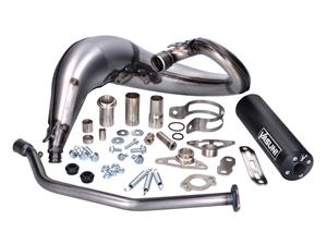 Yasuni Uitlaat  Cross ML zwart voor Aprilia RX, SX, Derbi Senda, Gilera EBE, EBS, D50B