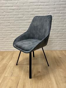 Industrielemeubelshop Eetkamerstoel Vive velvet blauw