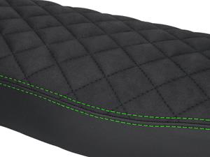 Schmitt Buddybezug  Raute gesteppt, zwart / Groen voor Simson S50, S51, S70