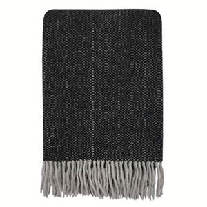 Malagoon Crow Black Recycled Wool Plaid 131 x 170 cm