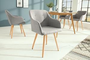 Invicta Interior Stoel Scandinavia Armleuning Structuur Lichtgrijs/ 36822