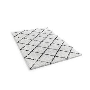 FlyCarpets  Diamond Hoogpolig Vloerkleed - CrÃ¨me | Zwart 80x150 cm