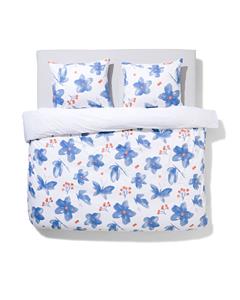HEMA Dekbedovertrek Zacht Katoen 240x220 Vlinder Wit (blauw)