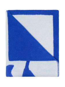 Burberry EKD wool blanket - Blauw