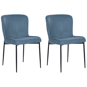 BELIANI Eetkamerstoel set van 2 stof blauw ADA