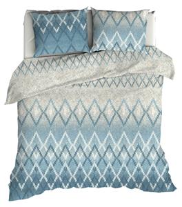 Romanette Flanellen Dekbedovertrek Snuggle Blauw -1-persoons (140 x 200/220 cm)