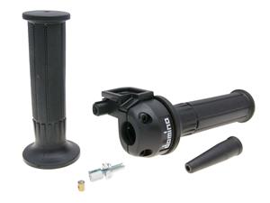 Domino Gashandel Set  Snelgas Moto 3,6°/ 74mm zwart - universeel