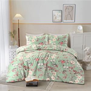 Leen Bakker Comfort dekbedovertrek Norah - groen - 140x200/220 cm