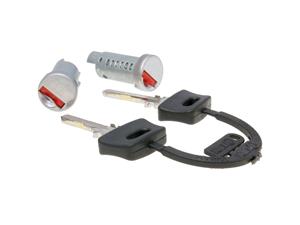 OEM Standard Slotset LenkSlot 2 Cilinder voor Piaggio ZIP, TPH, NRG, SKR, Free, Sfera, Vespa PX, PK, P, Cosa