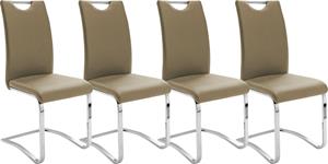 MCA furniture Vrijdragende stoel Keulen Overtrokken met kunstleer, comfortzithoogte, stoel belastbaar tot 120 kg (set, 4 stuks)