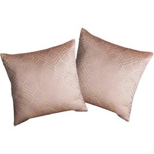 My home Sierkussen Velvet Foil Kussenovertrekken, set van 2 40x40 cm, zonder vulling (2 stuks)