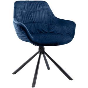 SalesFever Armlehnstuhl, Samtoptik-Polyester, 360 Drehfunktion