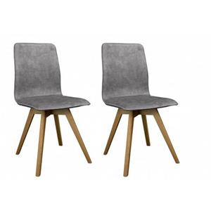 andas Stoel Rania met massief houten poten (set, 2 stuks)