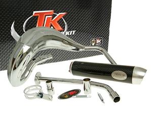 Turbo Kit Uitlaat  Bufanda RQ Chroom voor Yamaha DT50 (03-), MBK X-Limet (03-), Malaguti