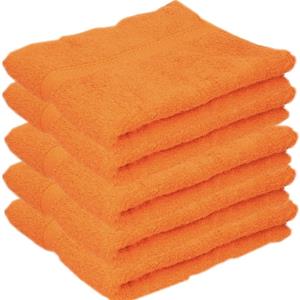 Towelcity 5x Luxe handdoeken oranje 50 x 90 cm 550 grams -