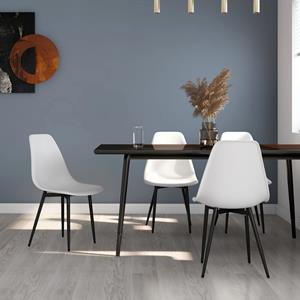 VidaXL Eetkamerstoelen 4 st PP wit