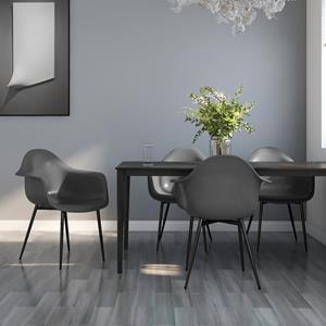VidaXL Eetkamerstoelen 4 st PP grijs