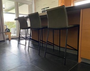 ShopX Leren barstoel favor laag, groen leer, groene barkruk