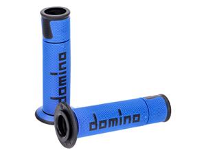 Domino Handvaten set  A450 On-Road Racing blauw / zwart met Open einde