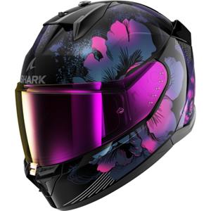 SHARK D-Skwal 3 Mayfer Lady, Integraalhelm, Zwart-Paars-Glitter KVX