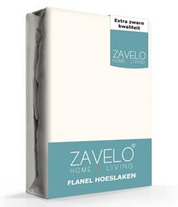Zavelo Hoeslaken Flanel Crème-2-persoons (140x200 cm)