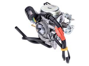 Dellorto Carburateur  18mm TK SVB18 AW1 voor SYM Fiddle 2, Fiddle 3, Crox, Jet 4, Orbit 2, 12 4-Takt 50cc Euro4 25km/h, 45km/h 18-20