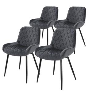 ML-Design Set van 4 eetkamerstoelen Megan velvet | 