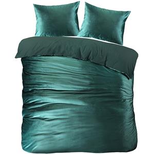 Papillon Uni Dekbedovertrek Velvet Groen-1-persoons (140 x 200/220 cm)