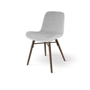 Nolon Nena-Fé eetkamerstoel lichtgrijs - walnoot houten onderstel