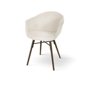 Nolon Nena-Otis eetkamerstoel beige - walnoot houten onderstel