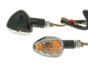 Vparts Knipperlicht Set M10 zwart Doozy transparant, kort