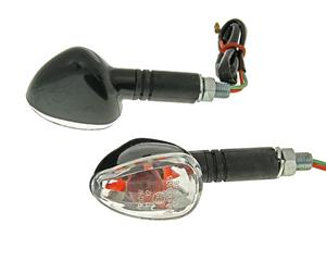 Vparts Knipperlicht Set M10 zwart Doozy transparant, lang