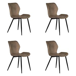Polewolf Set van 4 eetkamerstoelen Lupo velvet | 