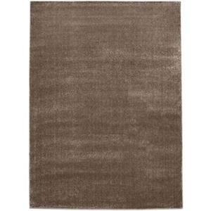 Tapeso Effen vloerkleed velours Gala - bruin - 60x90 cm